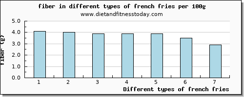 french fries fiber per 100g